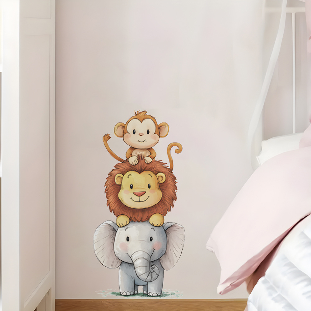 Baby Nursery Decals - Cute Forest Animals Wall Stickers for