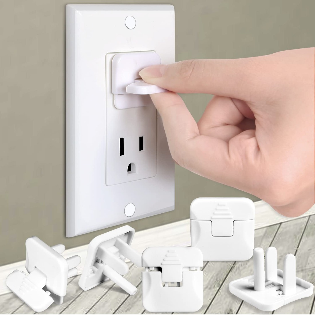 Outlet Cover Childproof - 38 Pcs White Plastic Childproof Outlet