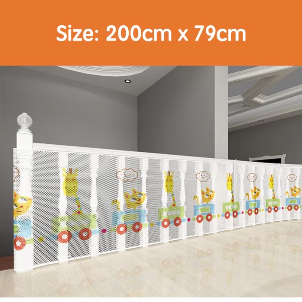 Baby Gate Extra Wide - Mesh Children's Safety Barrier Stair Protection