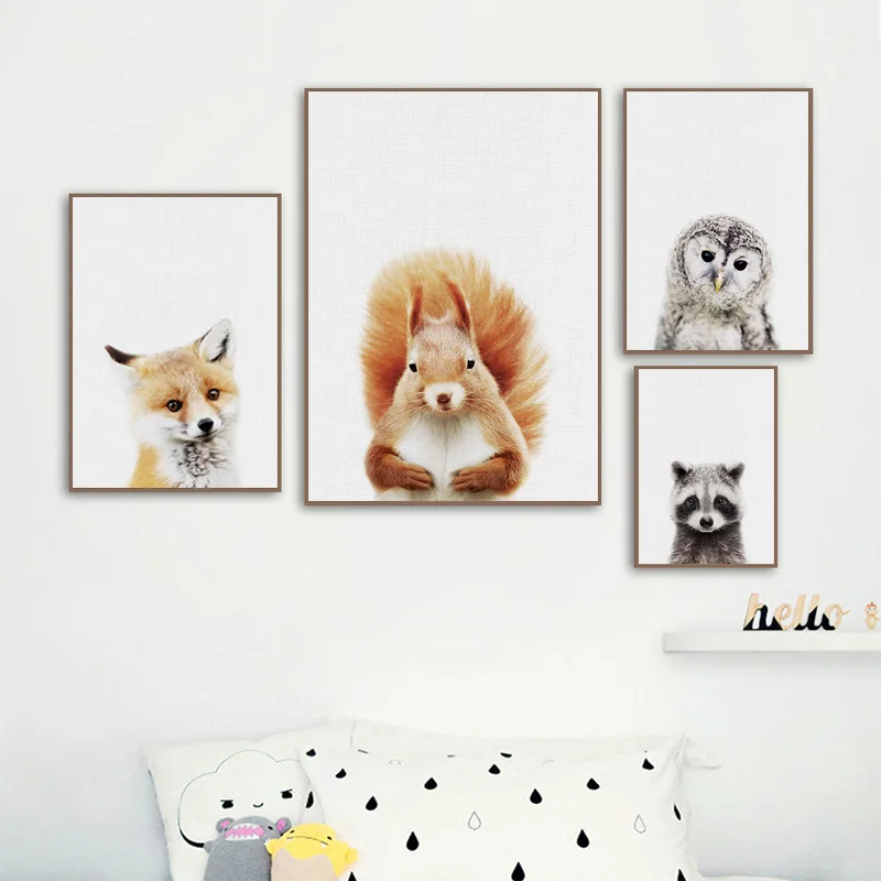 Baby Room Animal Wall Canvas P - Baby Nursery Prints recension och pris