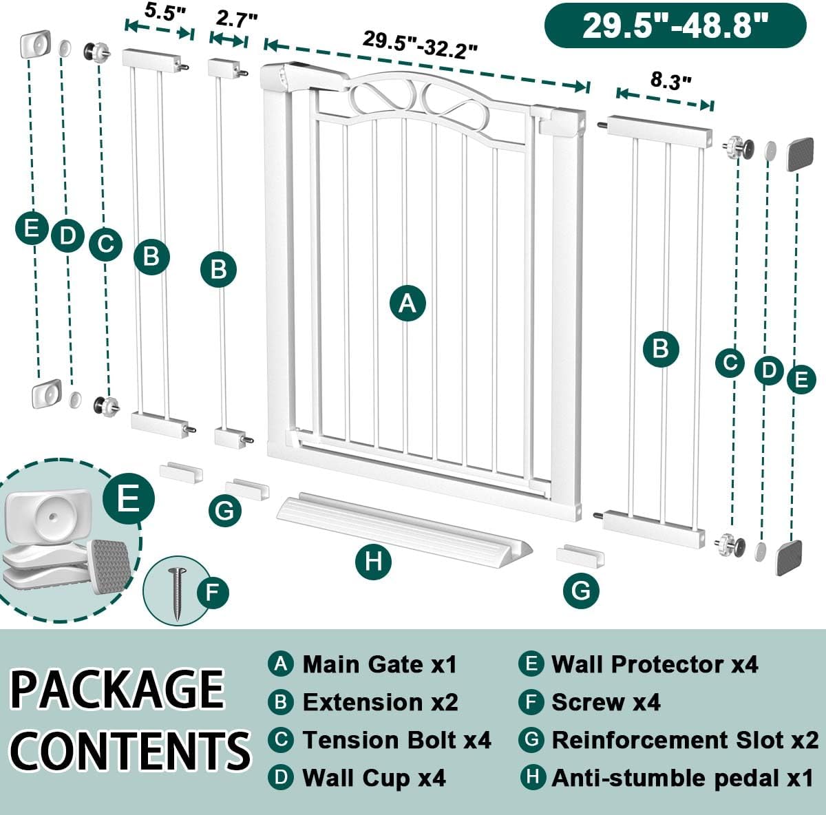 Extra Wide Baby Gate for Stair - Baby Gate Extra Wide recension och pris