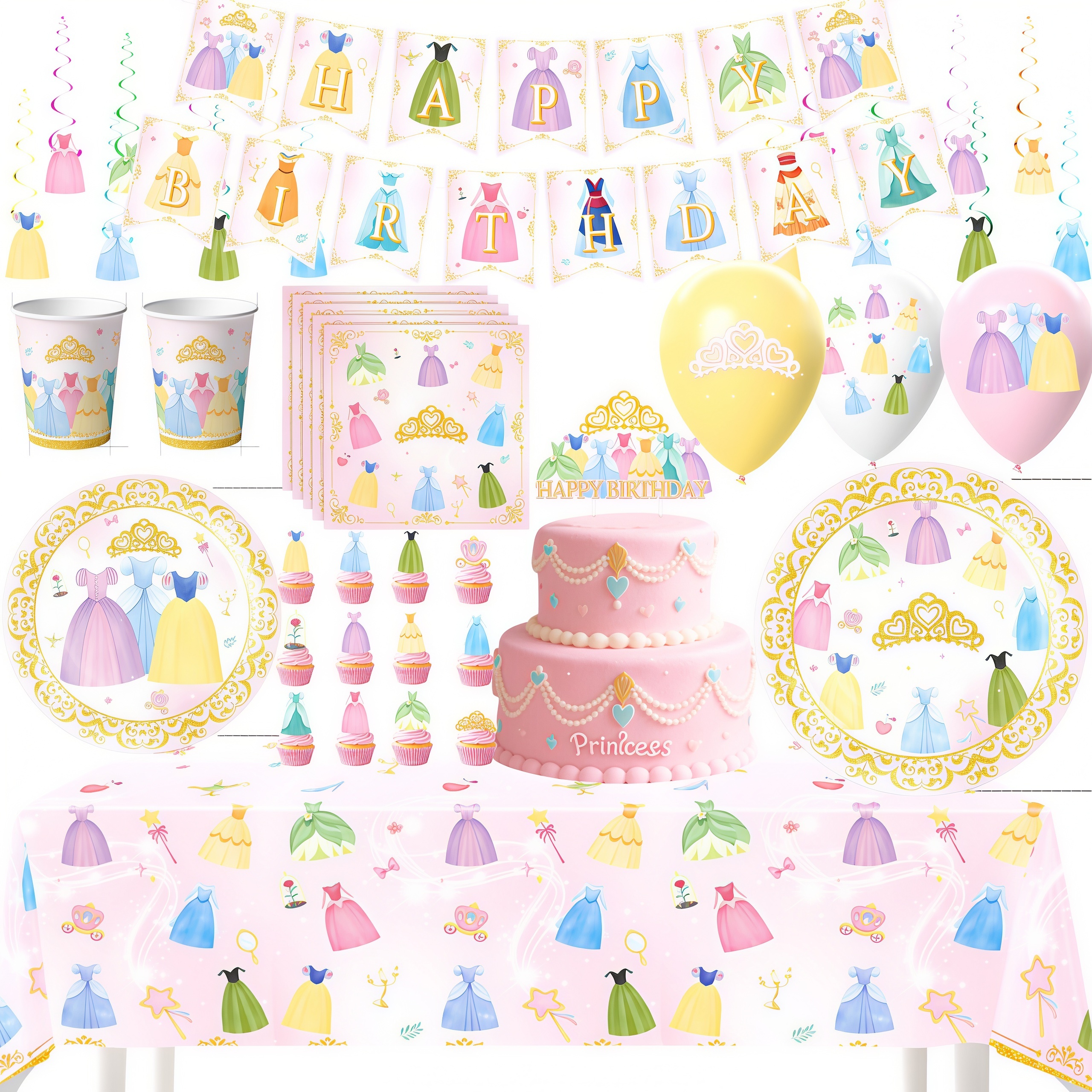 Princess Dress Girls Birthday  - Baby Nursery Girl Room recension och pris