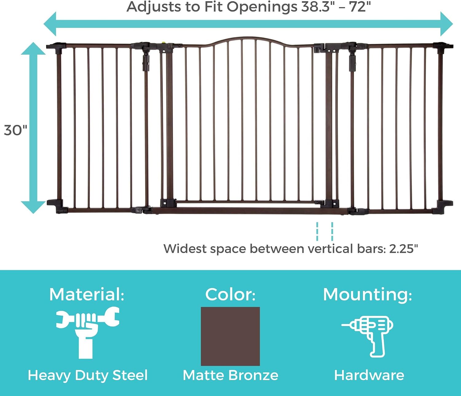 Extra Wide Hardware Mounted Ba - Baby Gate Extra Wide recension och pris