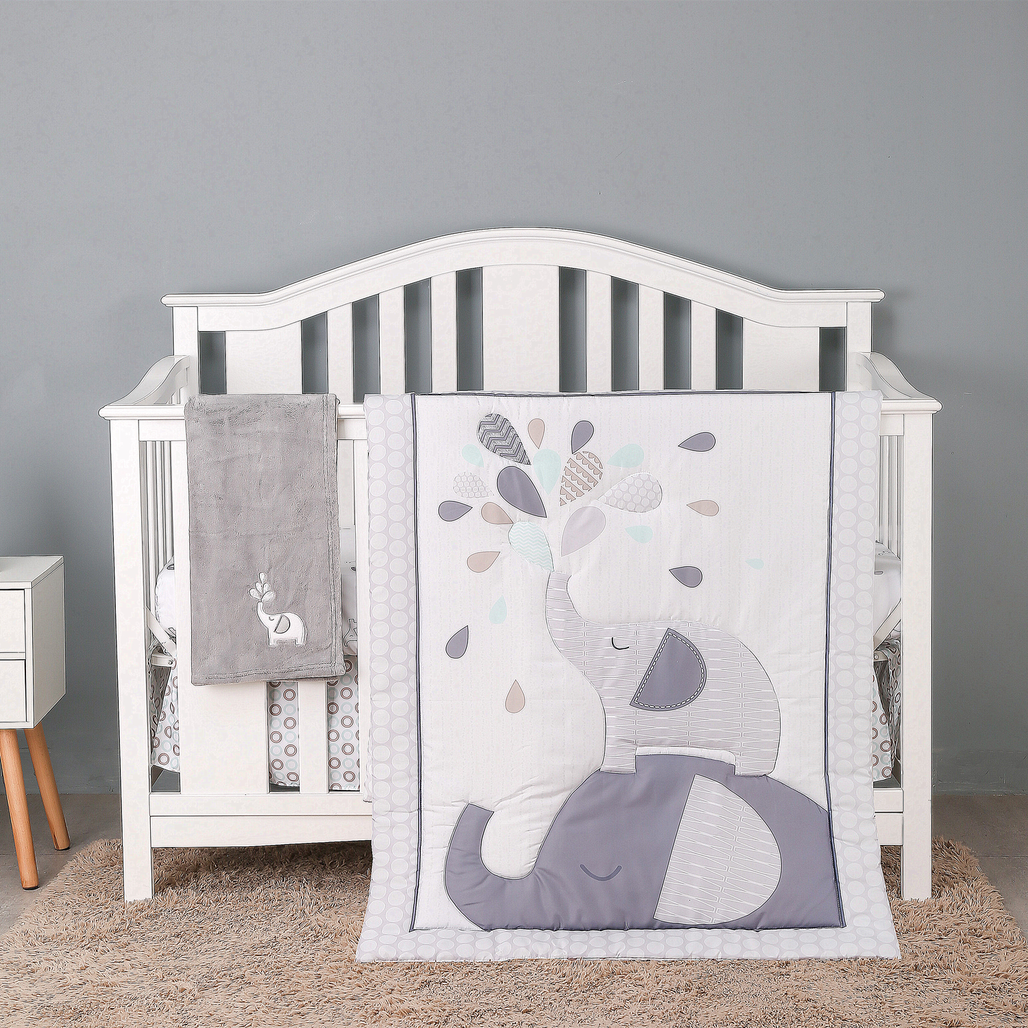 4Pcs Crib Bedding Set for Boys - Baby Nursery Bedding recension och pris
