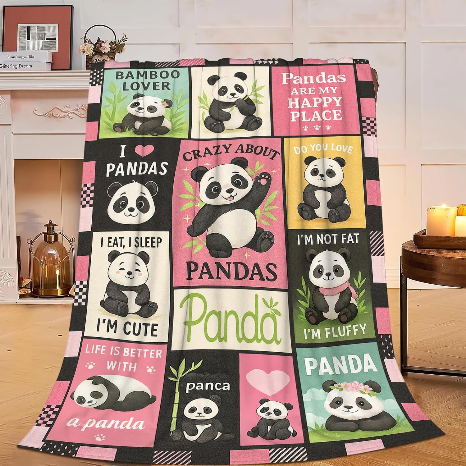 Panda Blanket Cute Panda Throw - Baby Nursery Bedding recension och pris