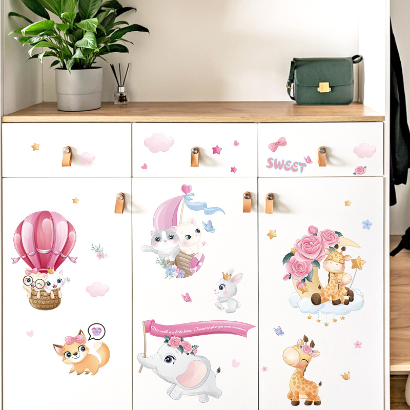 Cartoon SWEET Animal Wall Stic - Baby Nursery Set Furniture recension och pris