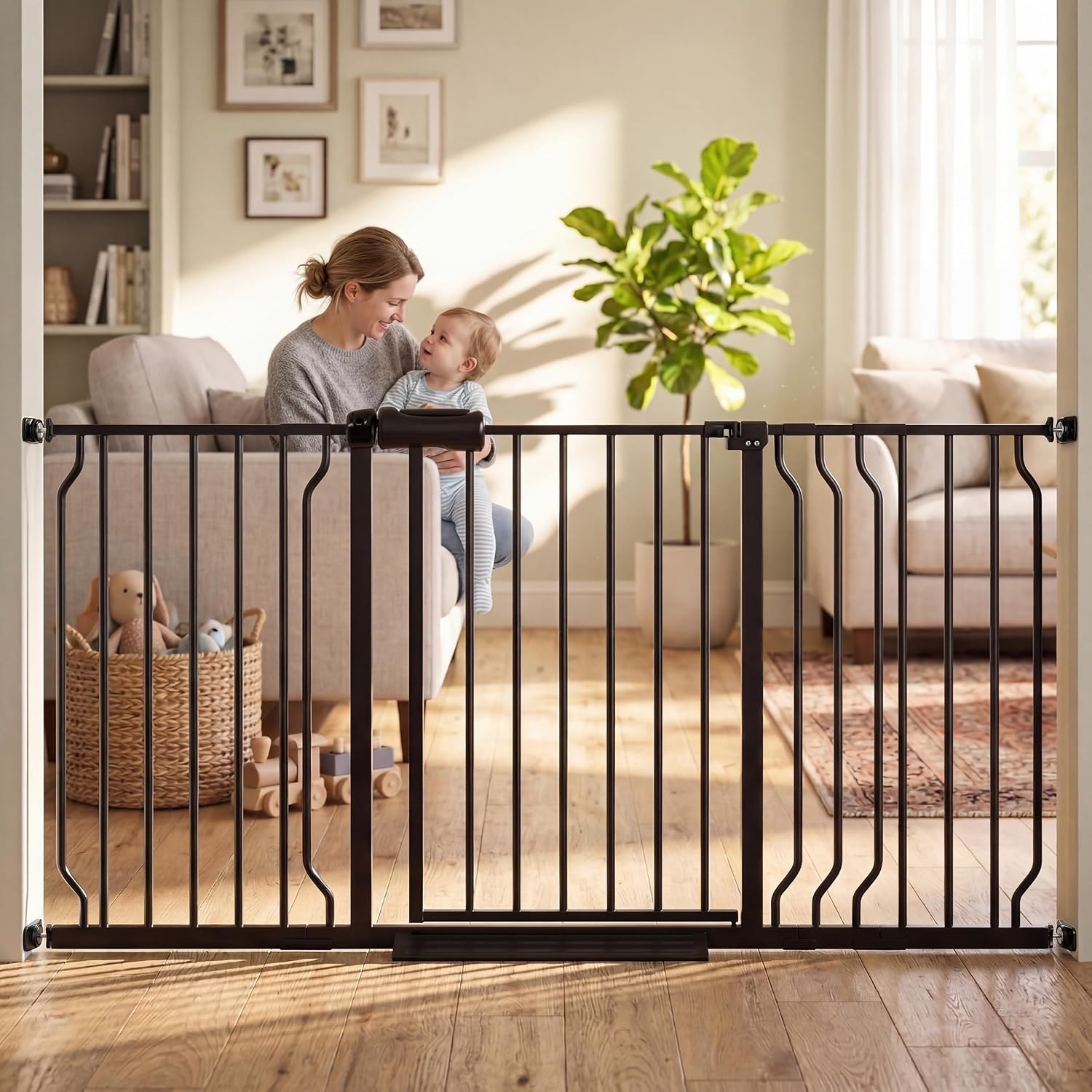 Extra Wide Baby Gate with Door - Baby Gate Extra Wide recension och pris