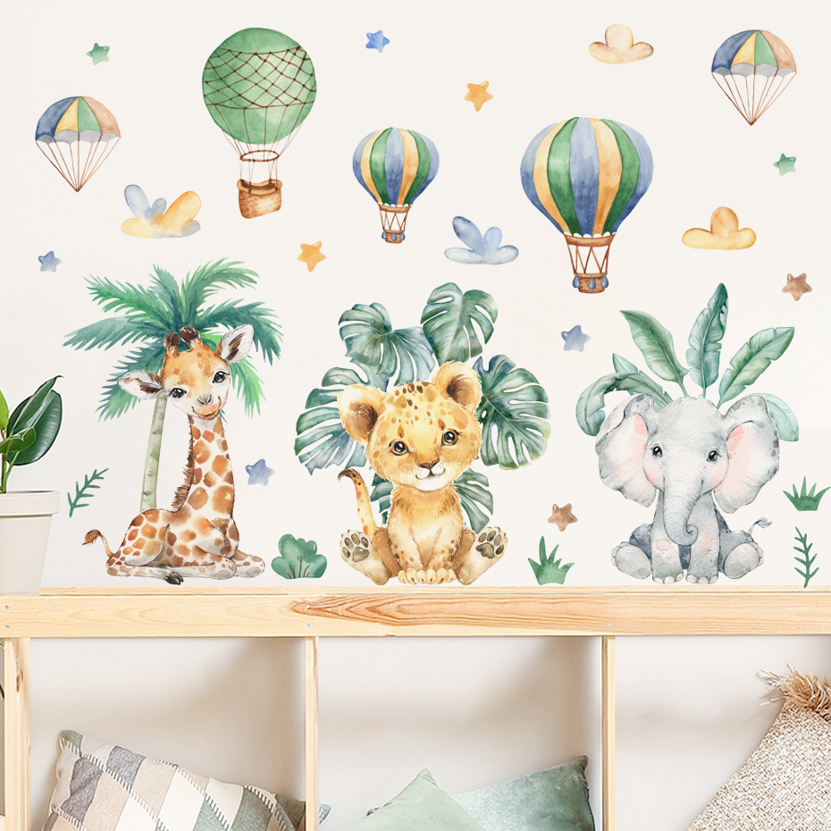 Cartoon Jungle Animals Leaves  - Baby Nursery Set Furniture recension och pris