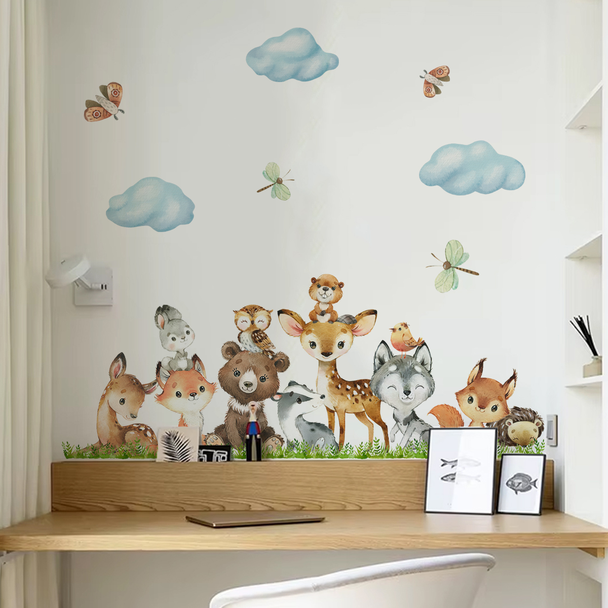 Cartoon Jungle Animals Leaves  - Baby Nursery Set Furniture recension och pris