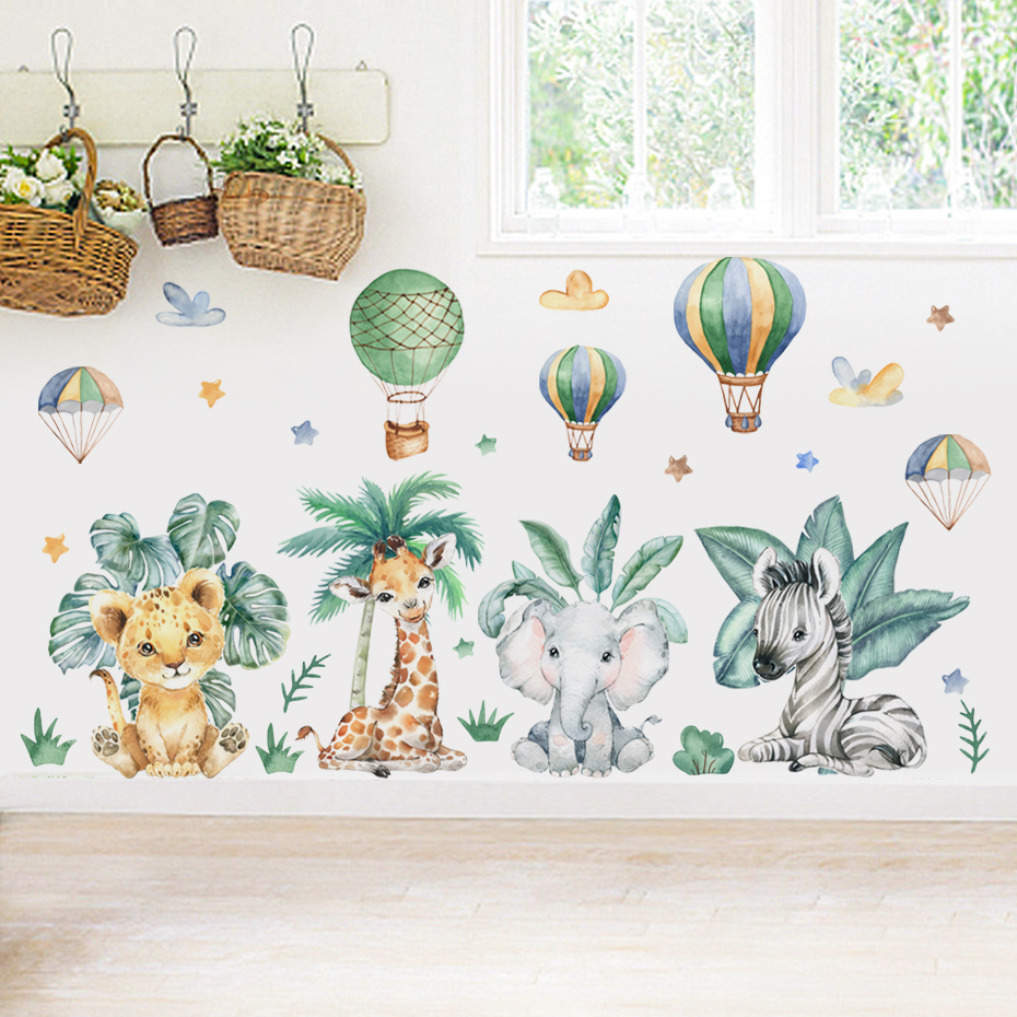 Cartoon Jungle Animals Leaves  - Baby Nursery Set Furniture recension och pris