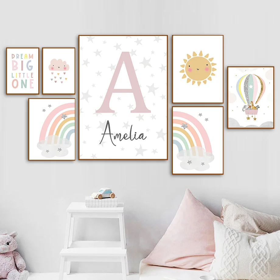 Giraffe Elephant Hot Balloon S - Baby Nursery Prints recension och pris