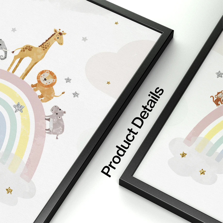 Giraffe Elephant Hot Balloon S - Baby Nursery Prints recension och pris