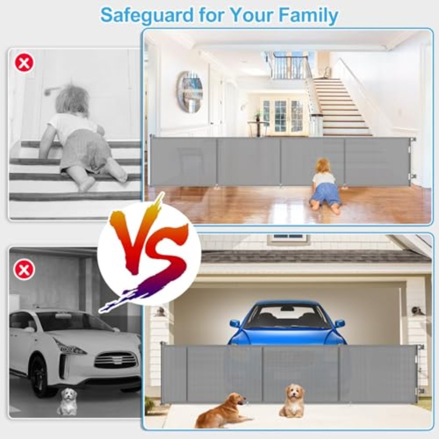 Retractable baby gate for stai - Baby Gate Extra Wide recension och pris