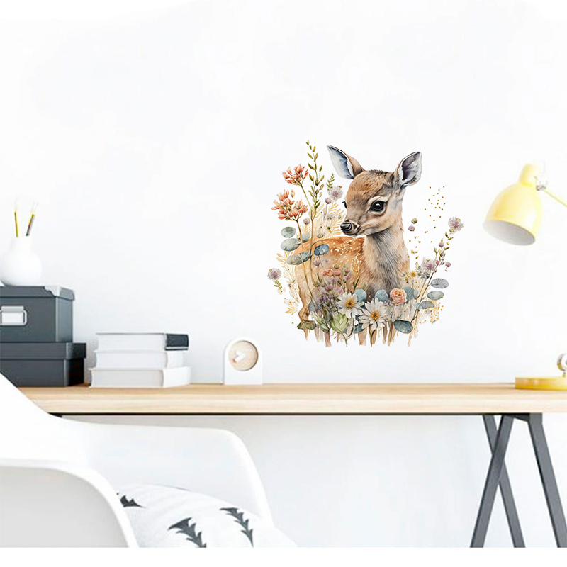 C400#Cute Deer Wall Sticker Ki - Baby Nursery Decals recension och pris