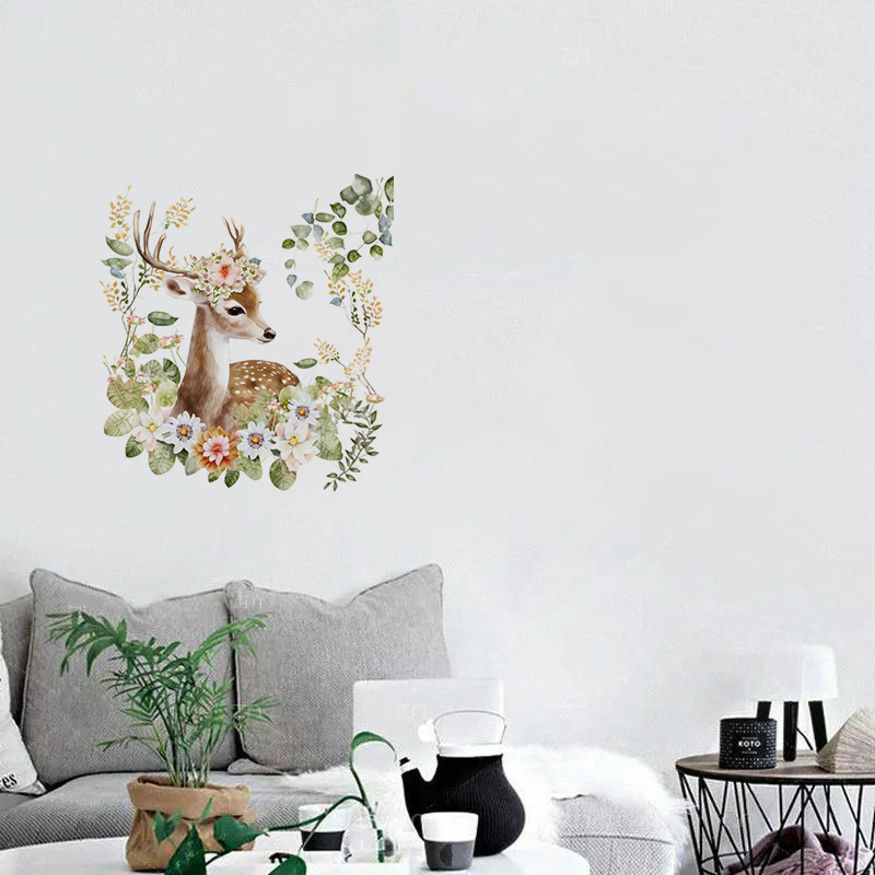 C400#Cute Deer Wall Sticker Ki - Baby Nursery Decals recension och pris