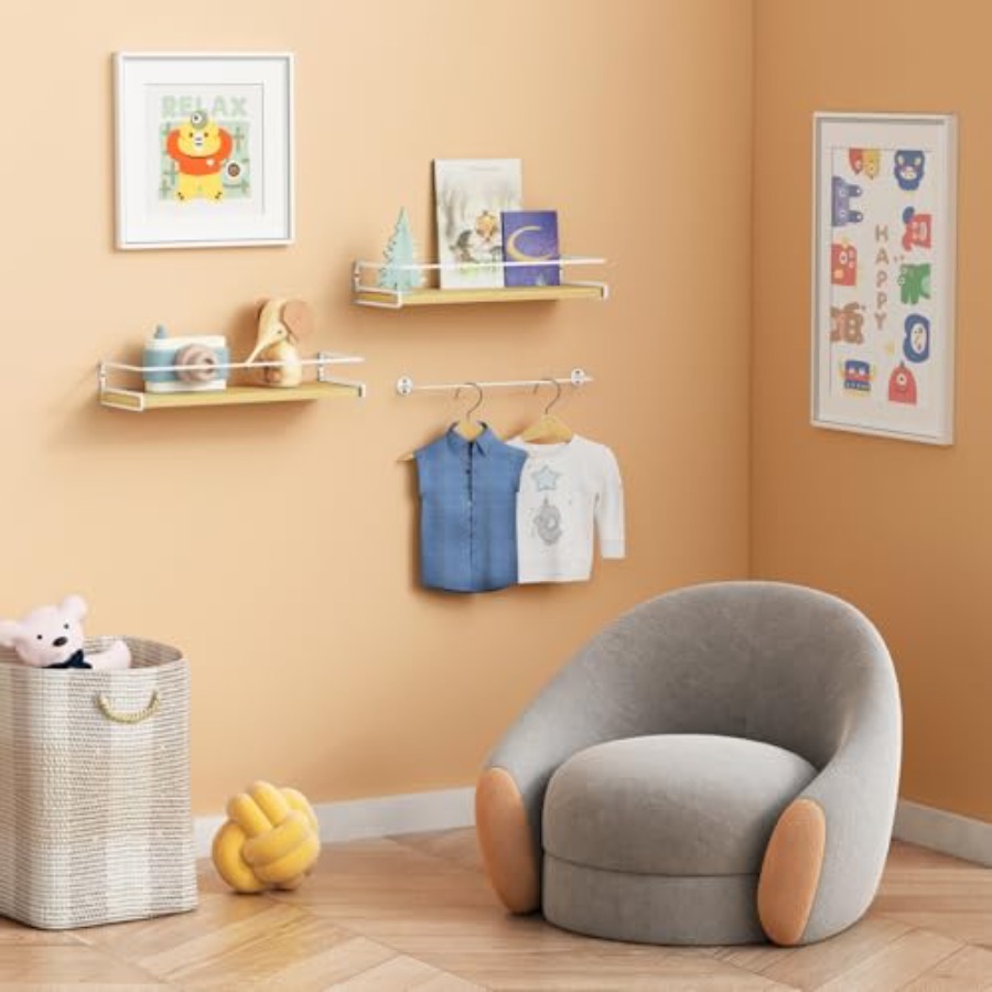 Floating Shelves for Wall with - Baby Nursery Girl Room recension och pris