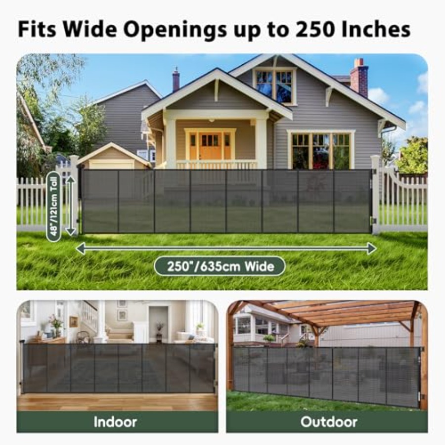 Outdoor retractable baby gate  - Baby Gate Extra Wide recension och pris