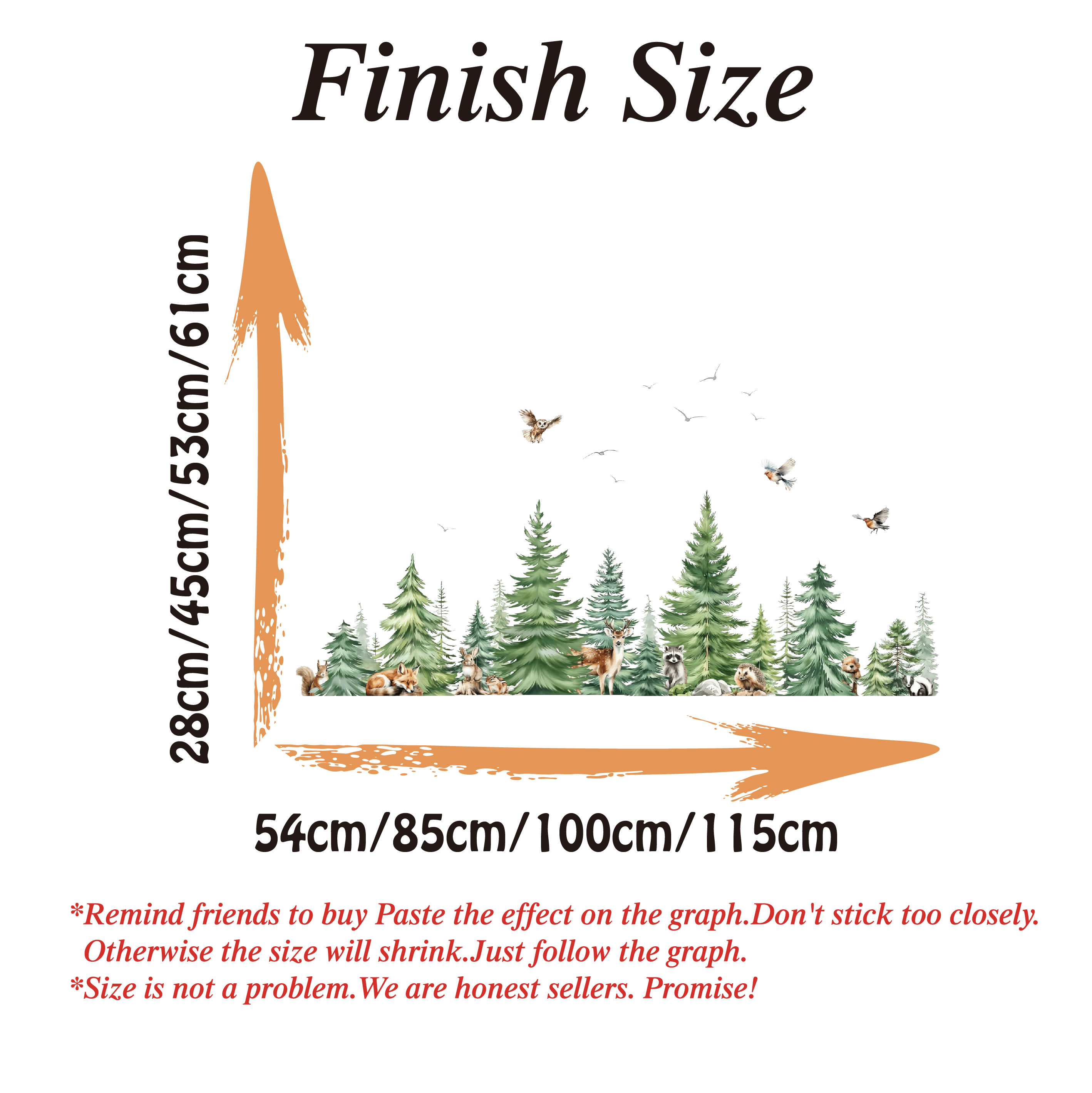 Large Watercolor Pine Tree Ani - Baby Nursery Set Furniture recension och pris