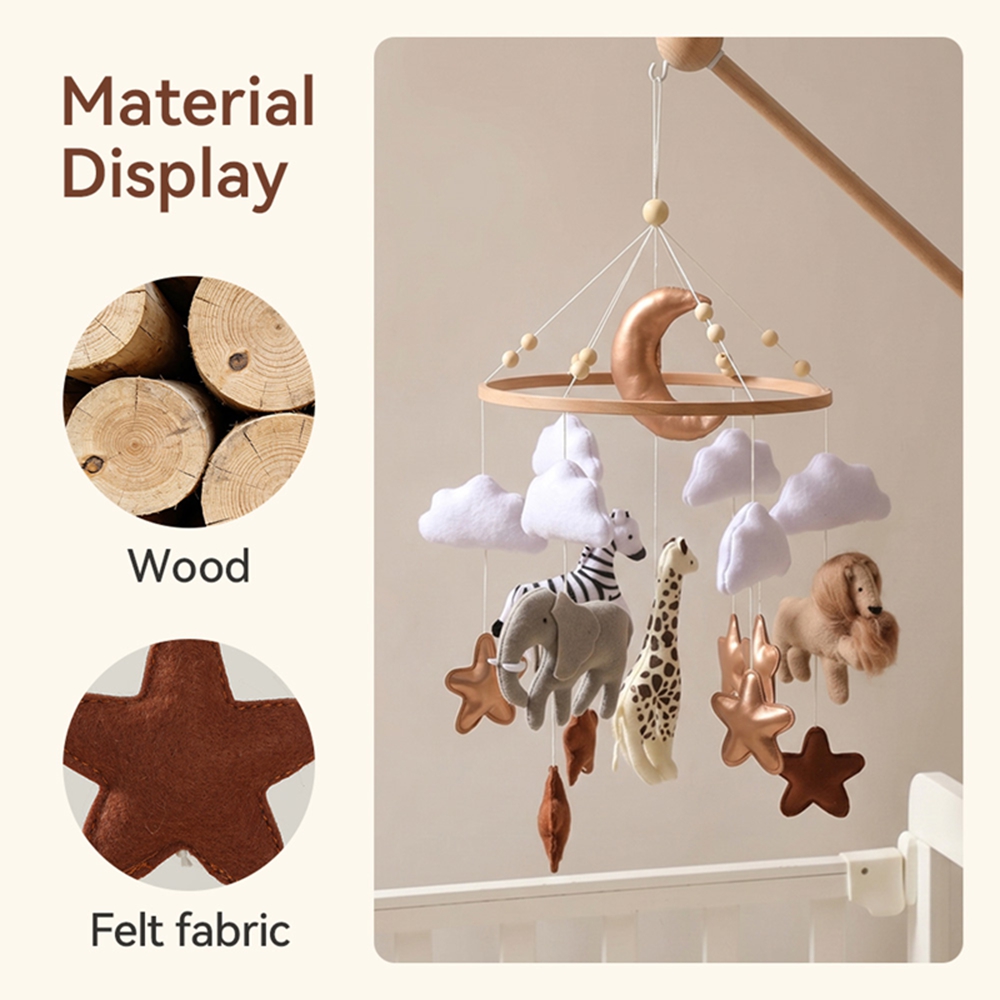 Wooden Bed Bell Baby Crib Mobi - Baby Nursery Bedding recension och pris