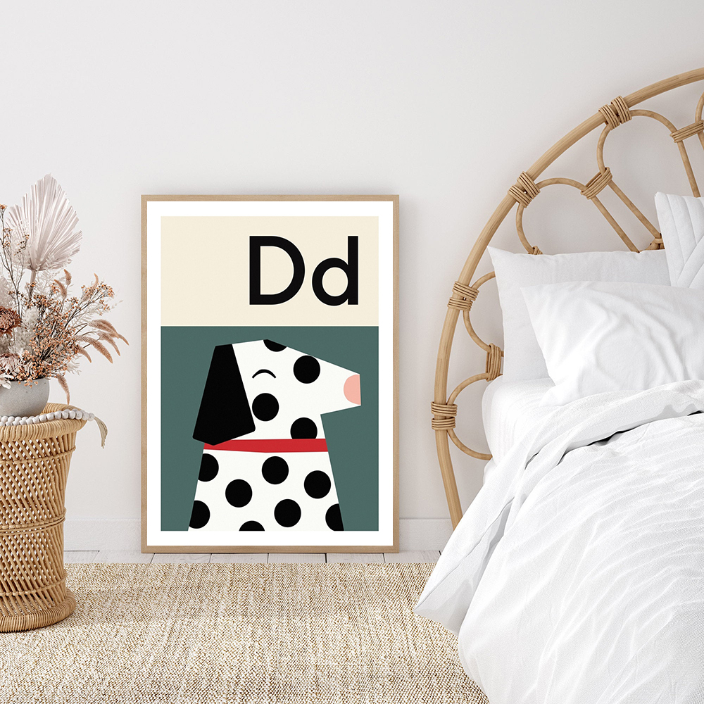 Cartoon ABCD Alphabet Poster E - Baby Nursery Images Free recension och pris