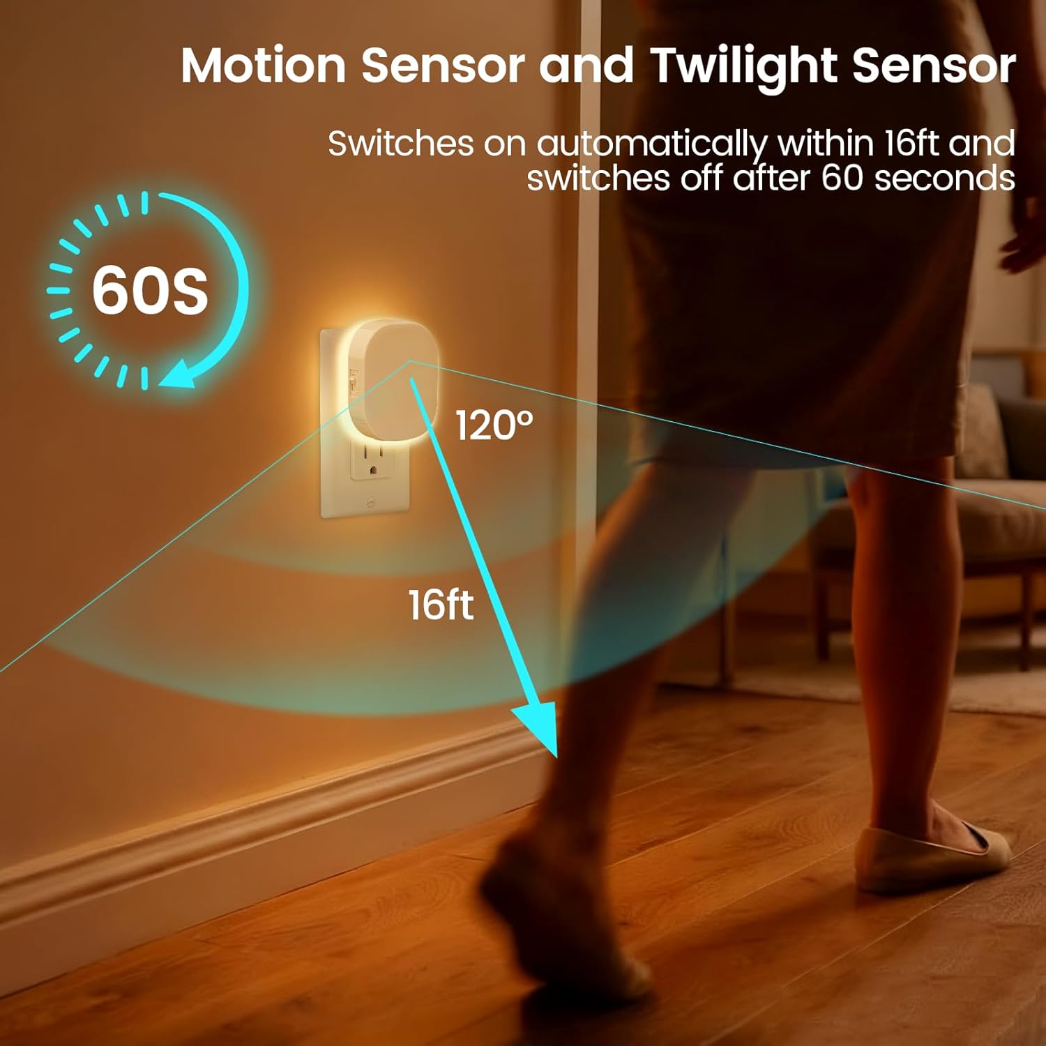 Motion Sensor Plug-in Night Li - Baby Nursery Images Free recension och pris