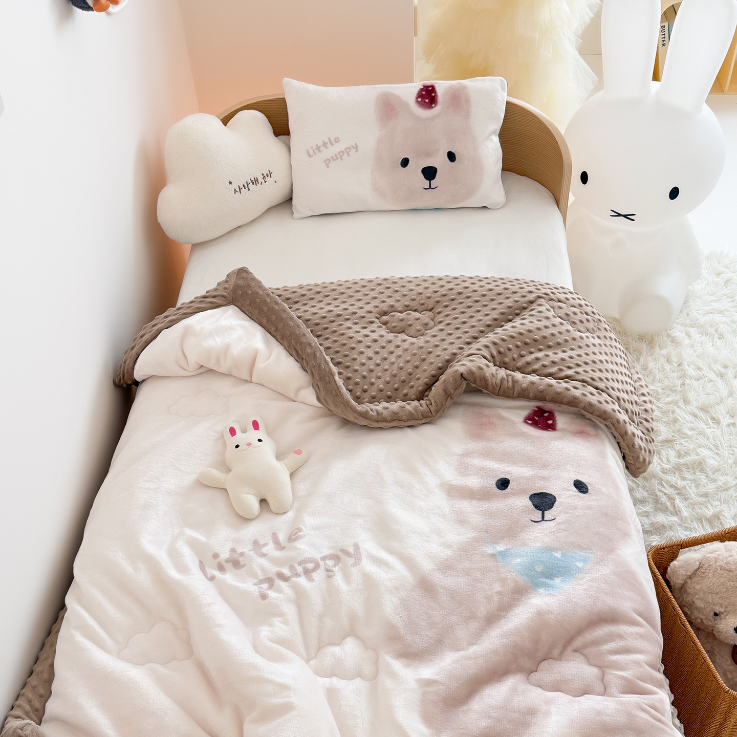 Double Sided Milk Velvet Bean  - Baby Nursery Bedding recension och pris