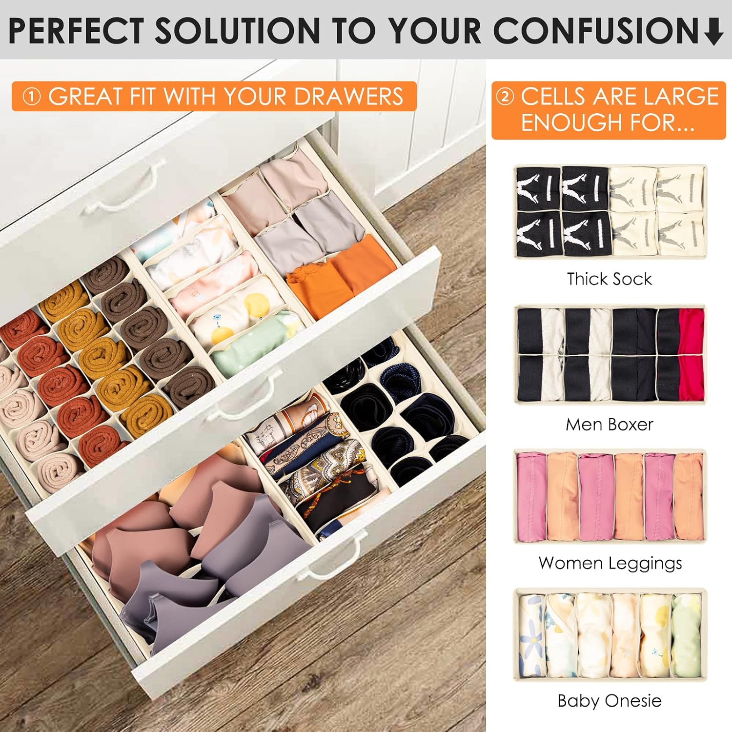 Drawer Organizer 8 Pack, Dress - Baby Nursery Images Free recension och pris