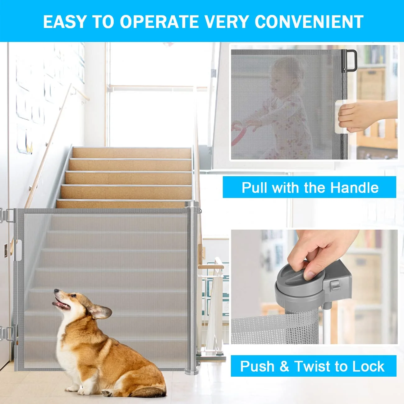 Retractable Baby Gates,150x86c - Baby Gate Extra Wide recension och pris