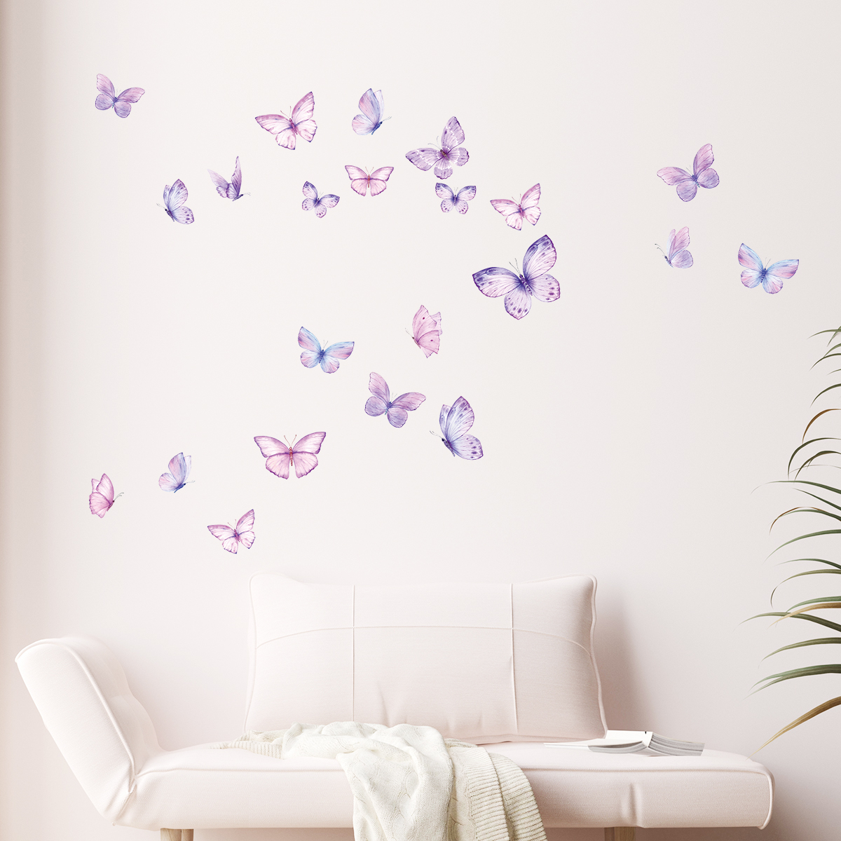 17pcs Watercolor Pink Flying B - Baby Nursery Water recension och pris