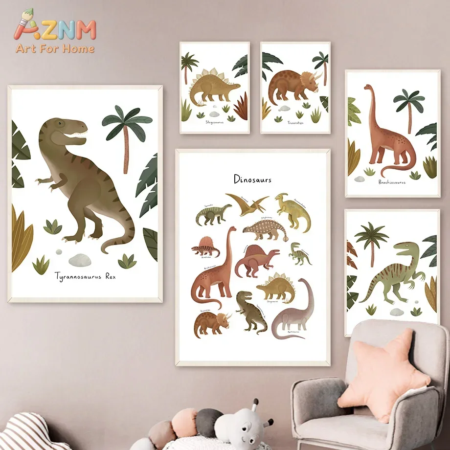 Dinosaur Tyrannosaurus Rex Tri - Baby Nursery Prints recension och pris