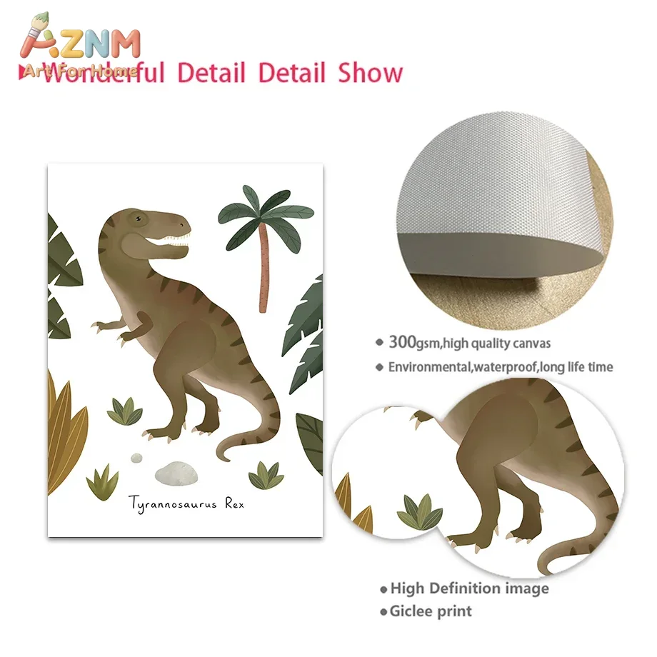 Dinosaur Tyrannosaurus Rex Tri - Baby Nursery Prints recension och pris