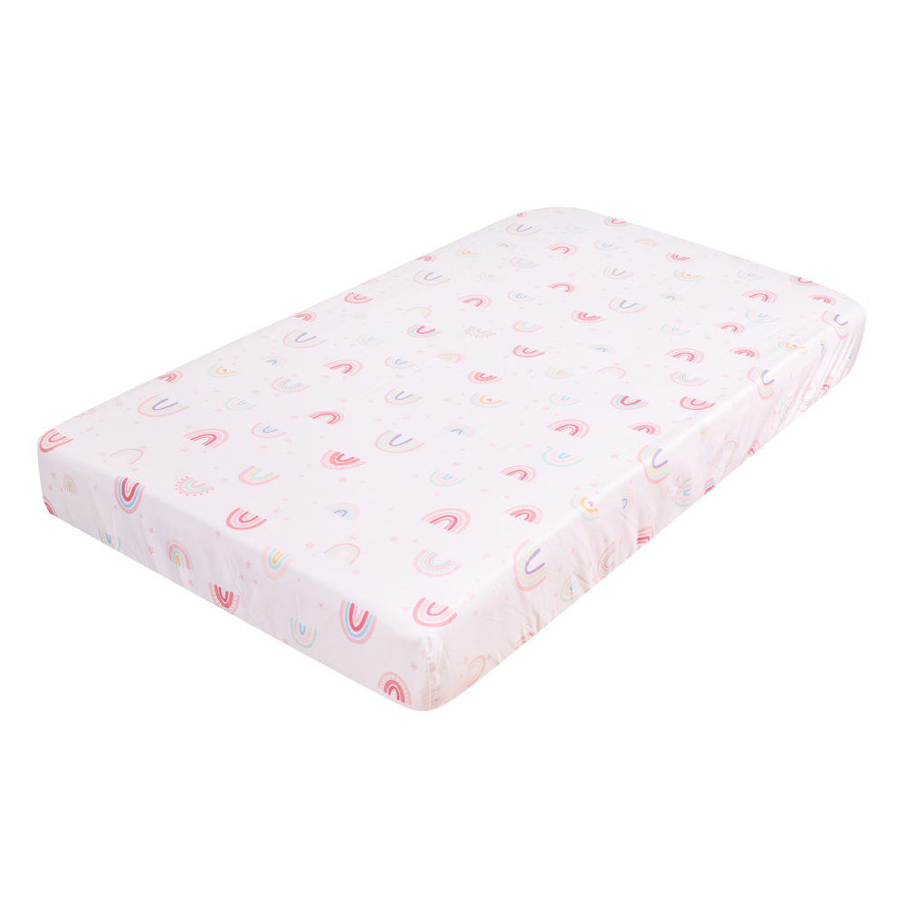 3Pcs Rainbow Baby Infant Crib  - Baby Nursery Bedding recension och pris