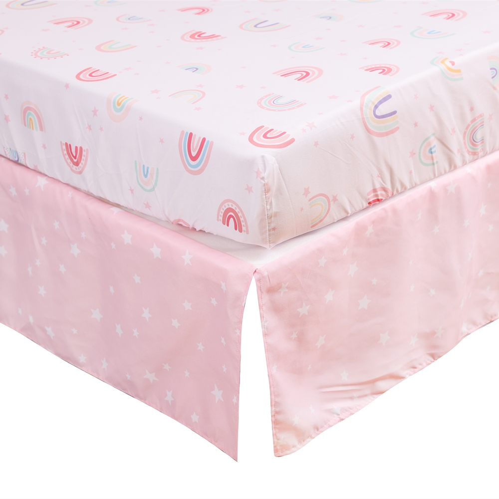 3Pcs Rainbow Baby Infant Crib  - Baby Nursery Bedding recension och pris