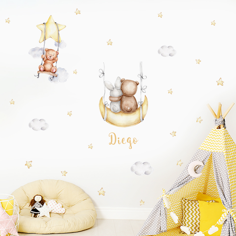 Custom Baby Name Bear Balloons - Baby Nursery Set Furniture recension och pris