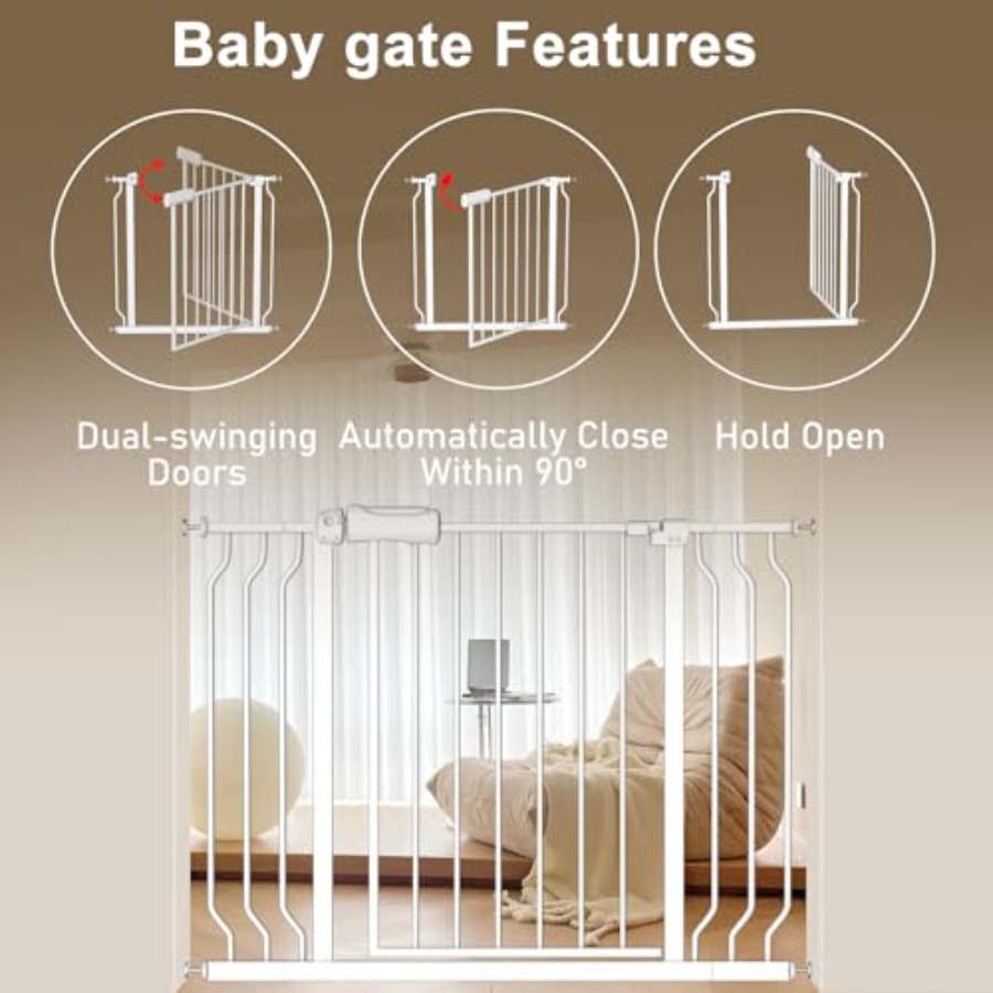 Extra Wide Pressure Mount Baby - Baby Gate Extra Wide recension och pris