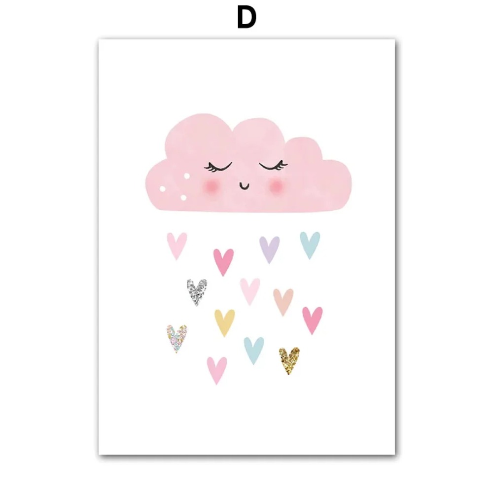 Pink Unicorn Rabbit Rainbow Cl - Baby Nursery Prints recension och pris