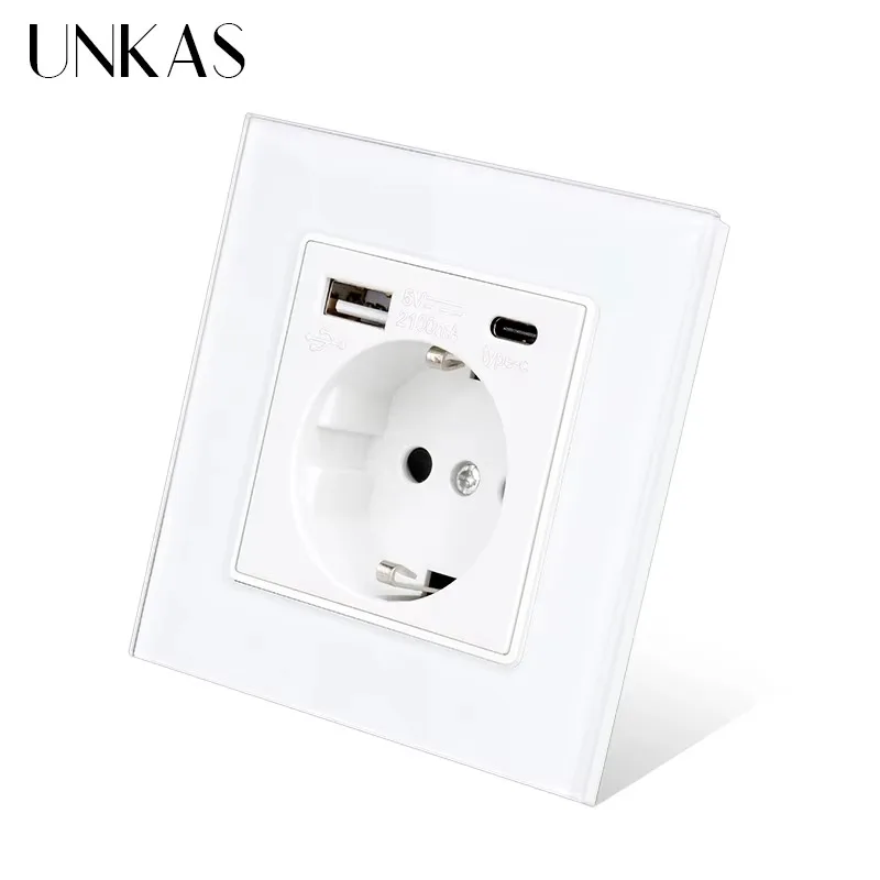 UNKAS Type-C USB Tempered Glas - Outlet Cover Childproof recension och pris