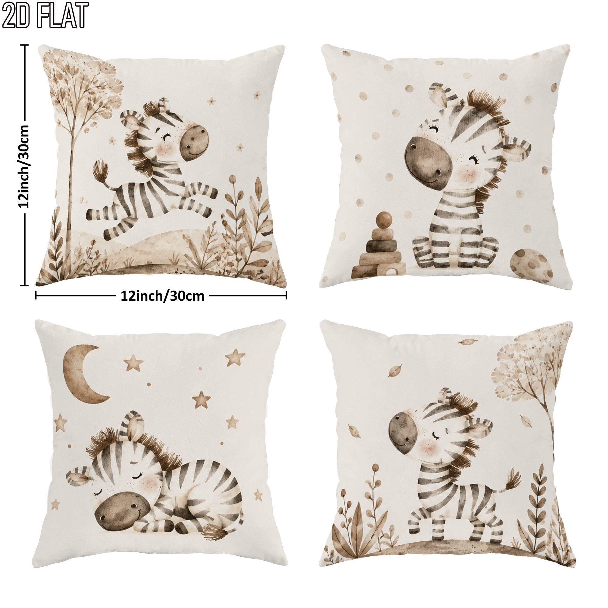 Cute Zebra Nursery Pillowcase  - Baby Nursery Bedding recension och pris