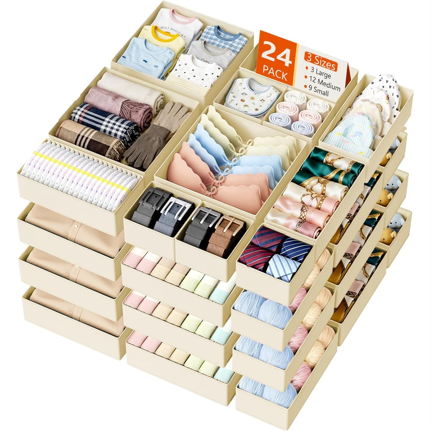 Foldable Drawer Organizer 24 P - Baby Nursery Images Free recension och pris