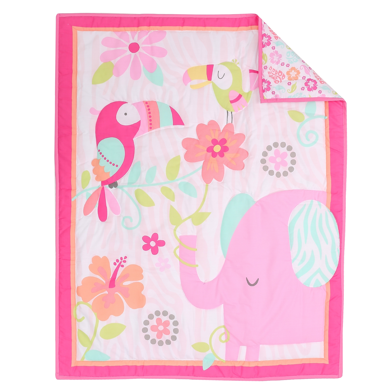 Pink Elephant Cot Baby Bedding - Baby Nursery Bedding recension och pris
