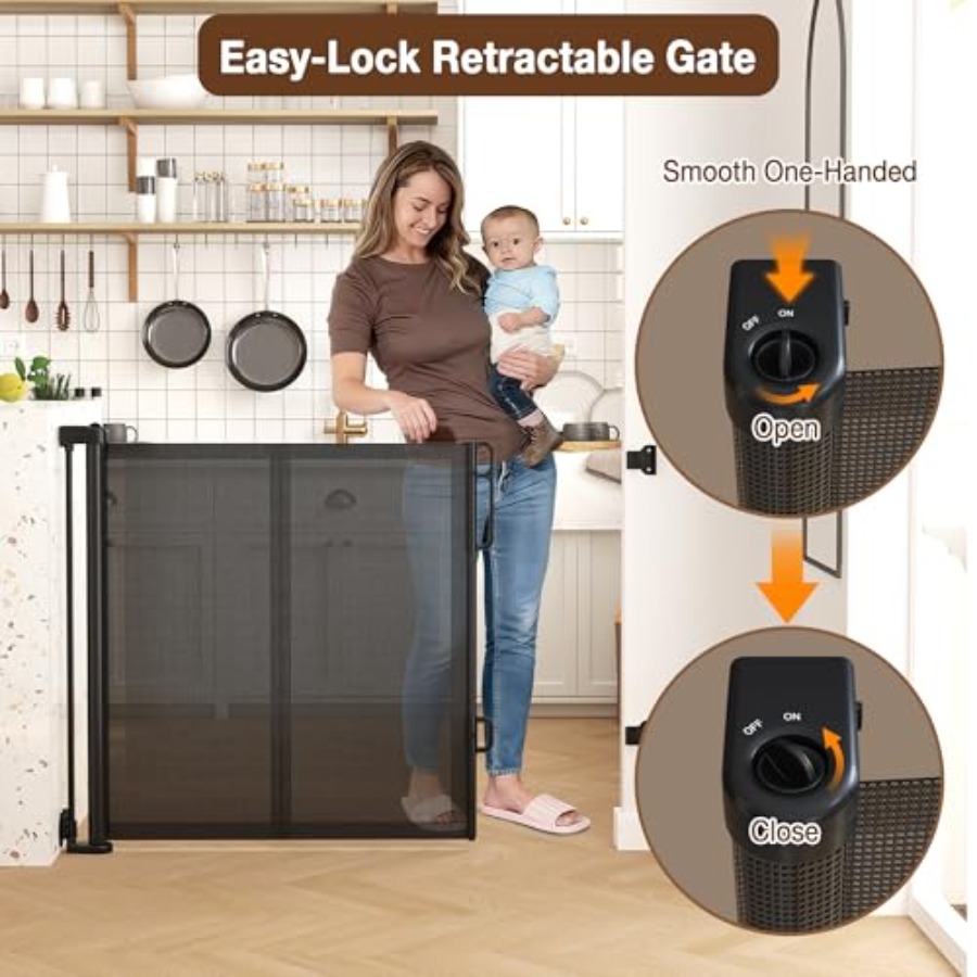 Retractable baby gate for indo - Baby Gate Extra Wide recension och pris