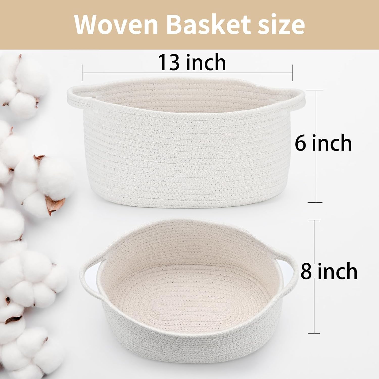 Woven Cotton Rope Basket with  - Baby Nursery Images Free recension och pris