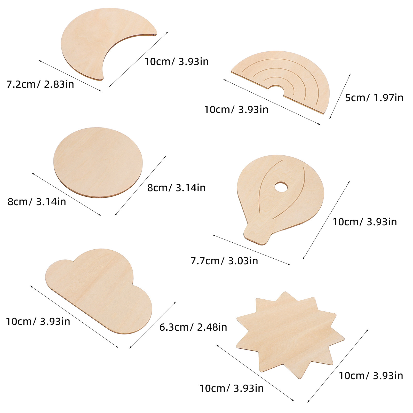 6Pcs Wooden Hot Air Balloon Cu - Baby Nursery Hot Air Balloon Theme recension och pris