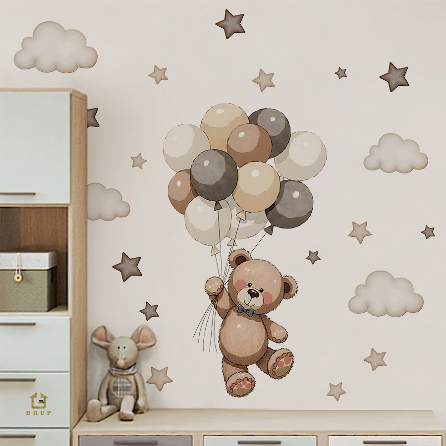 Adorable Teddy Bear Wall Decal - Baby Nursery Decals recension och pris