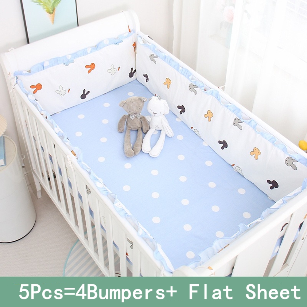 5Pcs Crib Bedding Set Girl Bab - Baby Nursery Bedding recension och pris