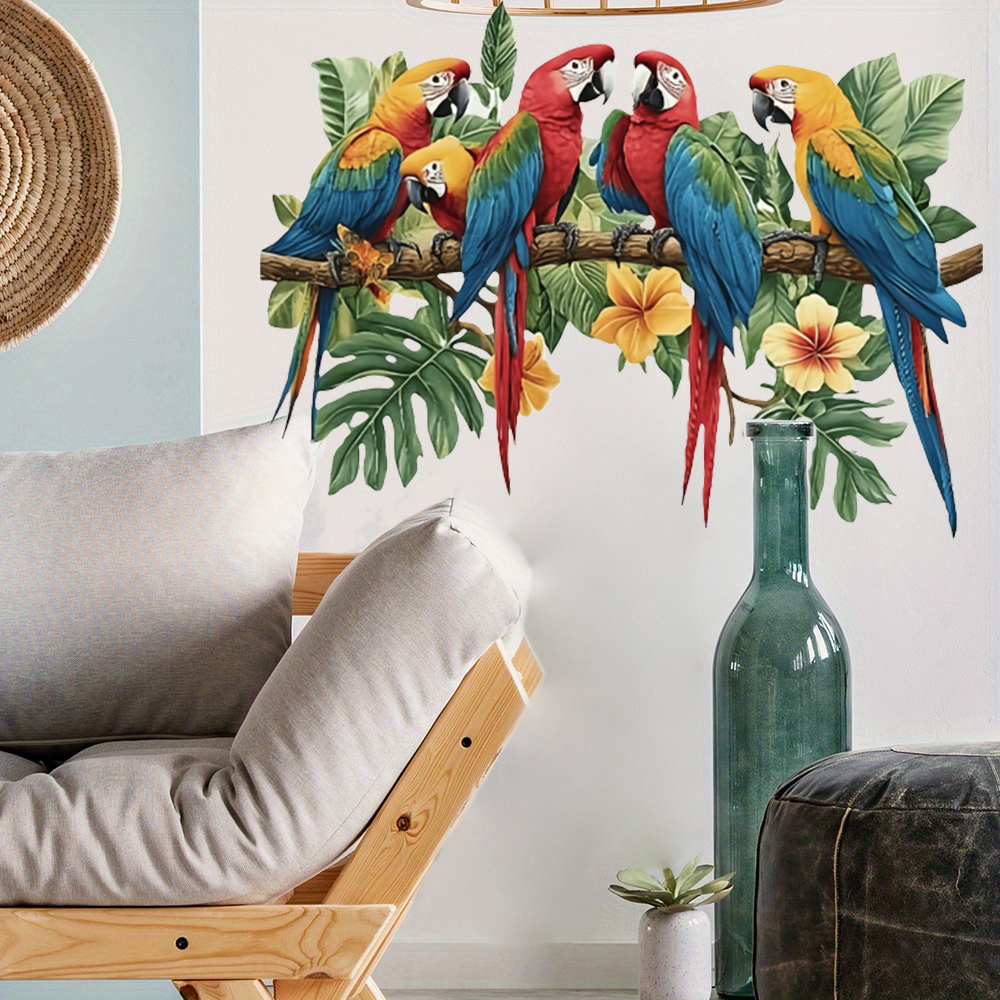 3Pcs Parrots on Branch Wall St - Baby Nursery Decals recension och pris