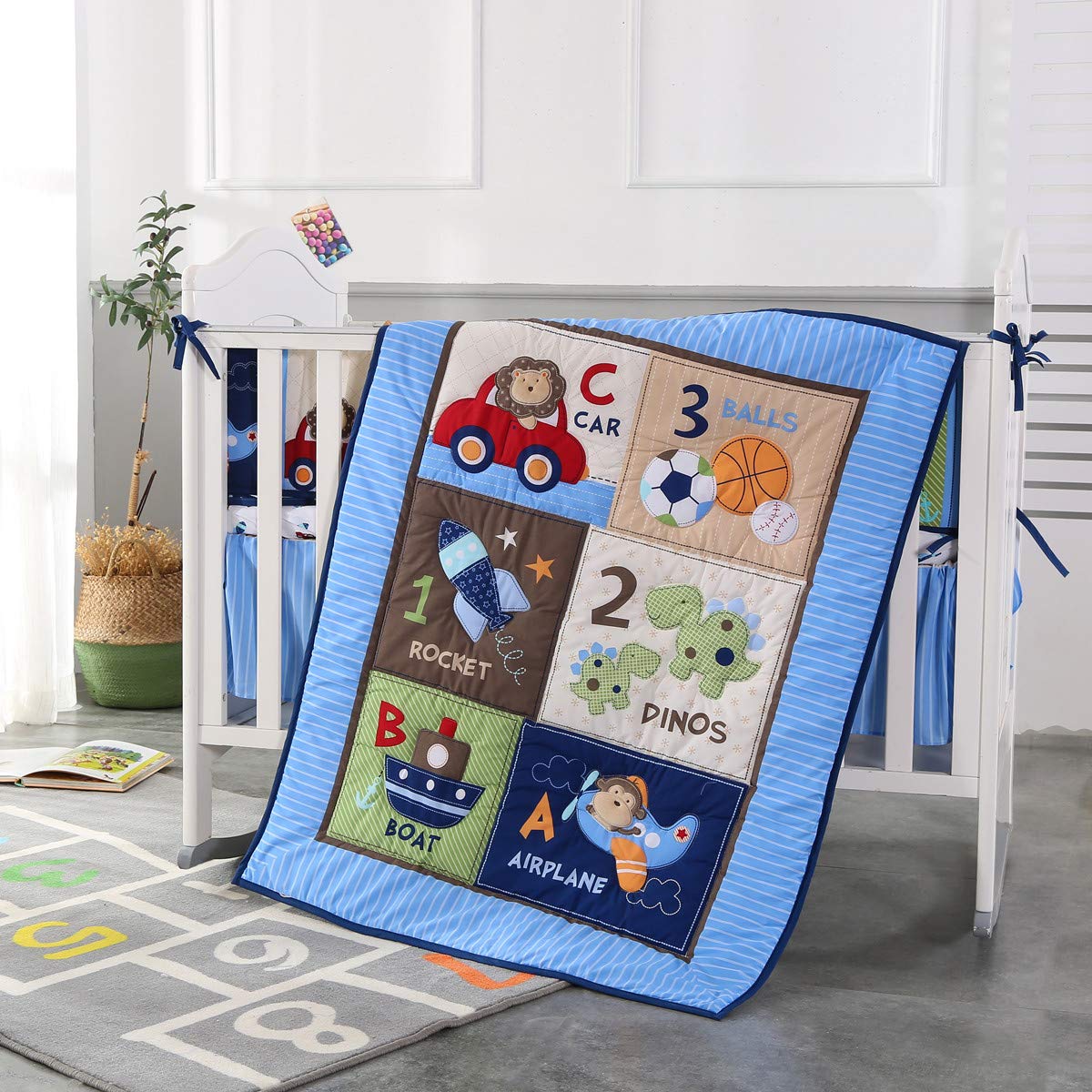 7Piece Crib Bedding Set Infant - Baby Nursery Bedding recension och pris