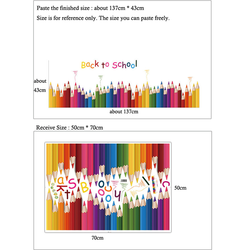 Cartoon Colour Pencil Baseboar - Baby Nursery Decals recension och pris