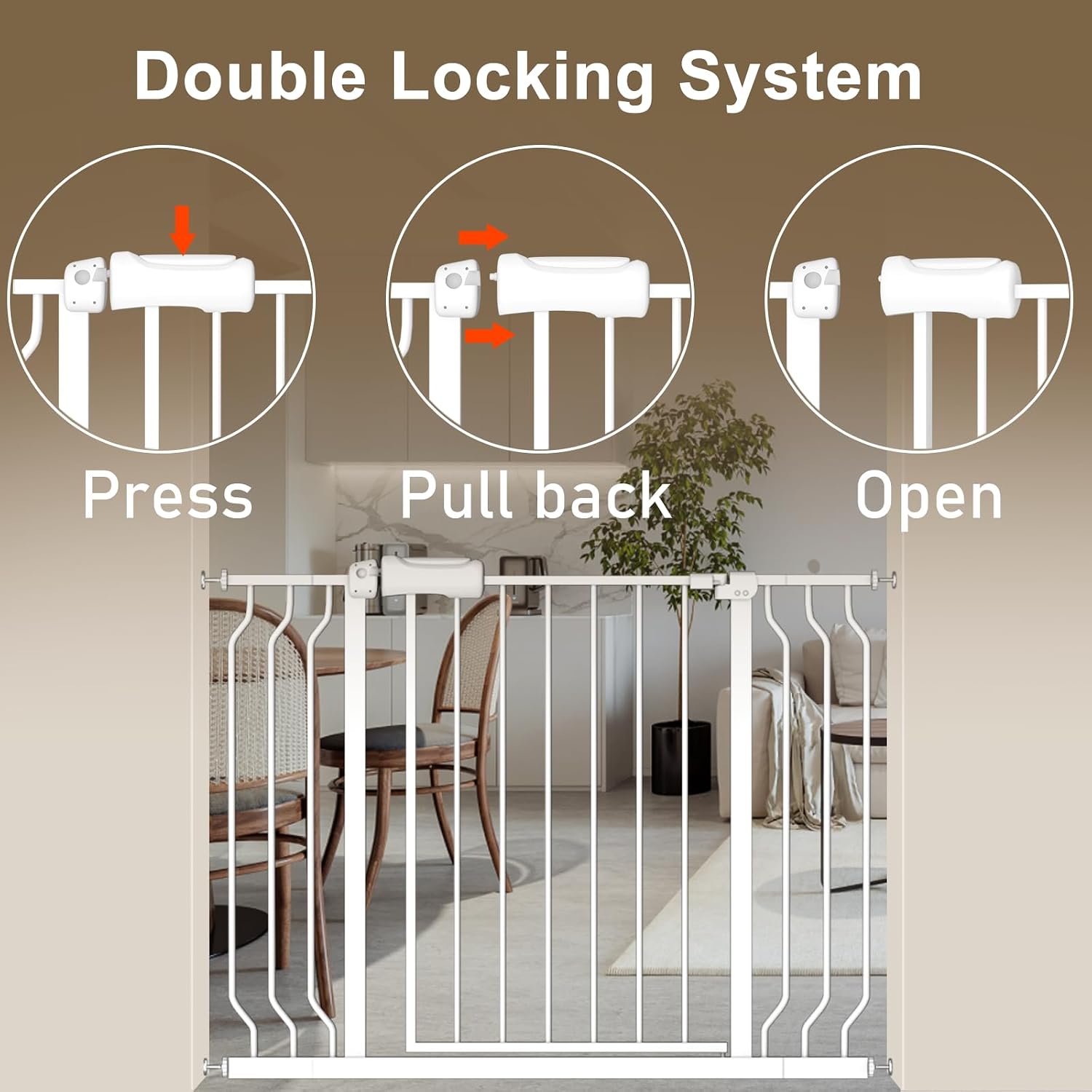 Extra Wide Pressure Mount Baby - Baby Gate Extra Wide recension och pris