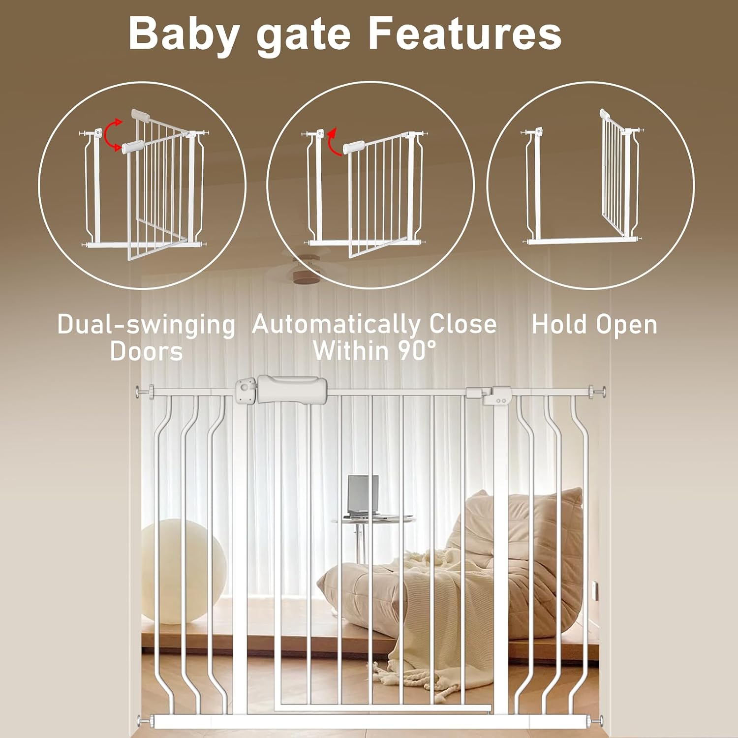 Extra Wide Pressure Mount Baby - Baby Gate Extra Wide recension och pris